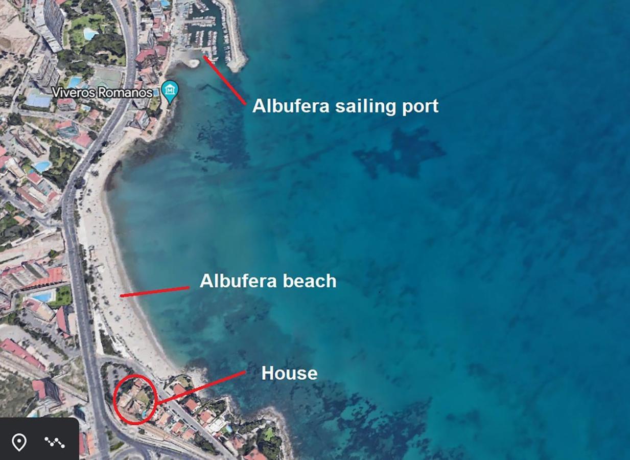 Great Villa, Sea Views, 20 Secs Walk To The Beach, Bbq, 9 People, 5 Mins Car From Alicante City Center, Sailing Club 3 Mins Walk Екстер'єр фото